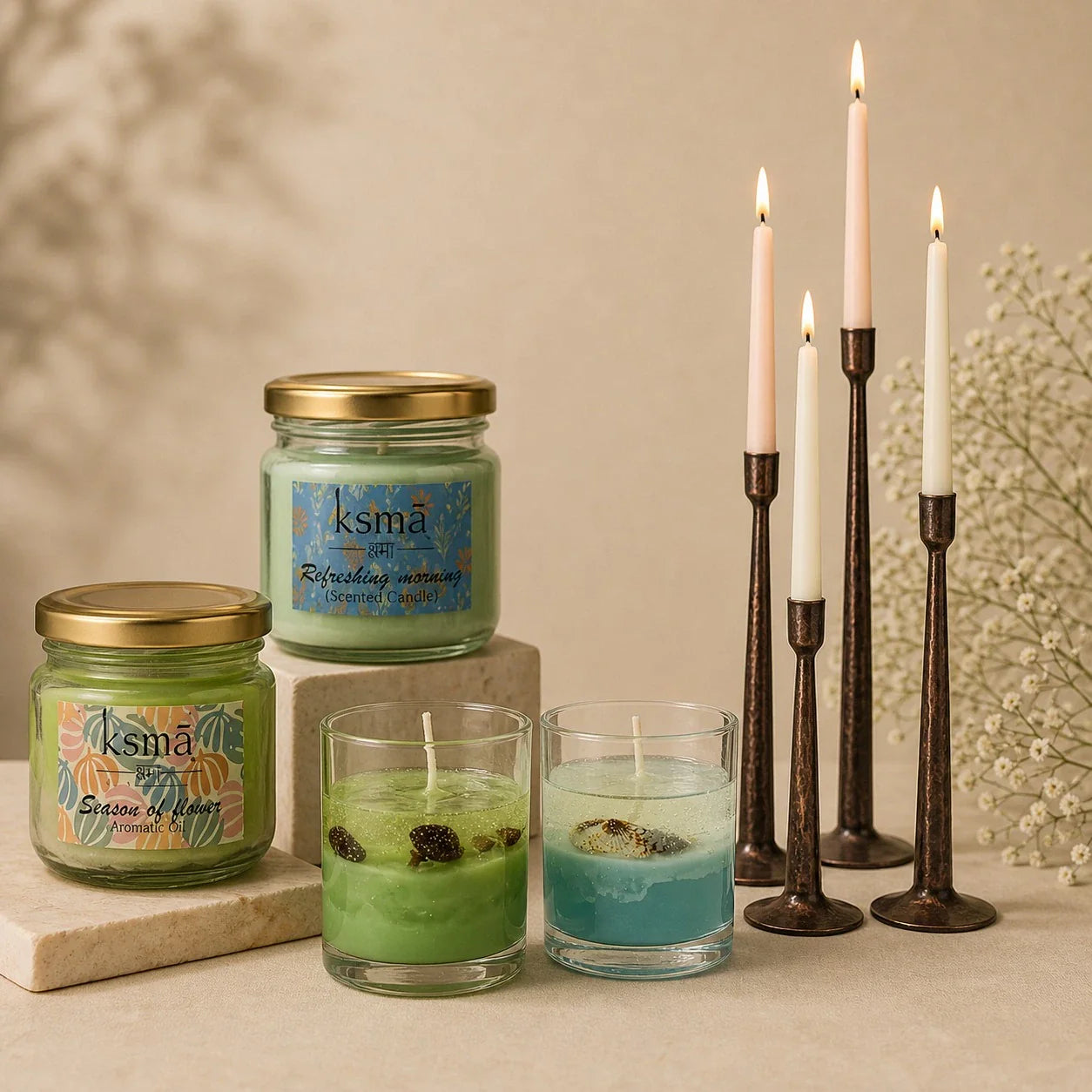 Candle by spaces